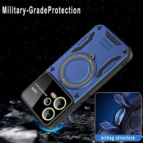 Vista 3 de Funda para Xiaomi Redmi Note 12 Pro 5G/Poco X5 Pro con protector de lente de cámara, protección contra caídas de grado militar a prueba de golpes