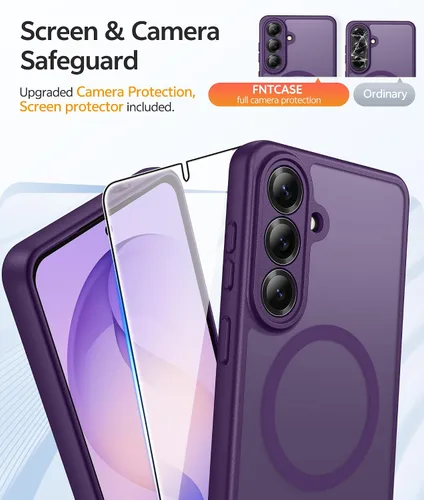 Vista 952 de FNTCASE Funda para Motorola Moto G-Stylus-5G-2025: Funda magnética translúcida mate a prueba de golpes para Moto G Stylus 2026, funda protectora