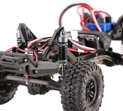 Vista 6 de INJORA Amortiguadores de 53mm 6g cada uno con aceite enroscable para TRX4M TRX4MT 1/18 RC Crawler Mejora (Negro)