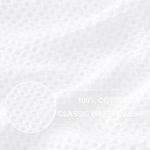 Vista 273 de Homaxy Paños de cocina de 100% algodón con tejido de gofre, ultra suaves, absorbentes, de secado rápido, 12 x 12 pulgadas, paquete de 6, amarillo