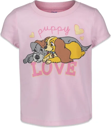 Vista 3 de Disney Classics 101 Dálmatas Lady and The Tramp The Aristocats paquete de 3 camisetas sin botones para niños grandes