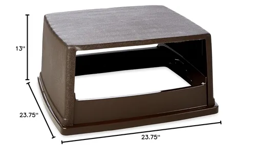 Vista 5 de Rubbermaid Commercial Products Glutton - Cubo de basura grande de 56 galones, color marrón, compatible con el bote de basura Rubbermaid resistente a