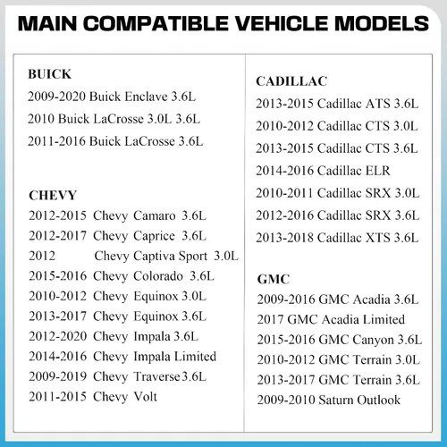 Vista 5 de Válvula de purga de recipiente de vapor, compatible con Buick Enclave LaCrosse Cadillac ATS CTS SRX XTS Chevy Caprice Equinox Impala, GMC Acadia
