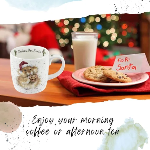 Vista 5 de Royal Worcester Wrendale Designs Taza de 14 onzas (Galletas para Santa)
