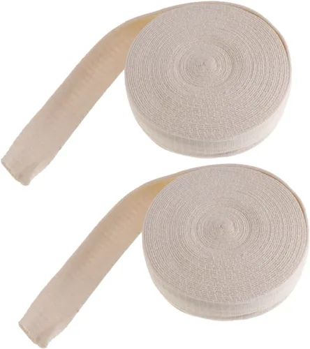 2 rollos de algodón tubular para brazos, piernas y pies para piel debajo de las yesas, vendaje y soporte para lesiones