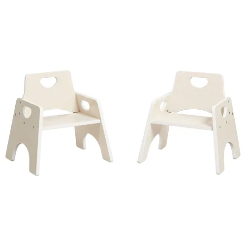 Vista 15 de ECR4Kids Silla apilable de madera para niños pequeños, 8 pulgadas, muebles para niños, natural, paquete de 2
