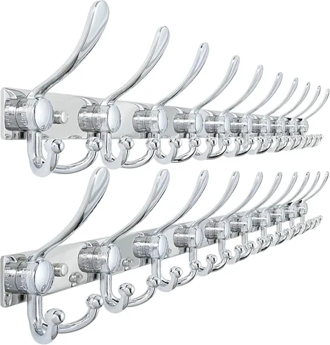 Vista 26 de Dseap Perchero de pared 2.0 Pro: resistente 300% más grueso, montaje en perno de 16 pulgadas, ganchos de pared de acero inoxidable para ropa