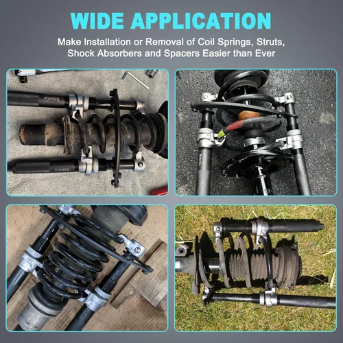 Vista 2 de ReluxGo Herramienta de compresor de resorte helicoidal automotriz, 2 piezas, juego de compresor de resorte Macpherson de alta resistencia