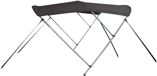 7.6 oz Charcoal Grey 3 Bow Round Tube Boat Bimini TOP Sunshade Compatible for Monterey 196 MS MONTURA I/O 2014-2016