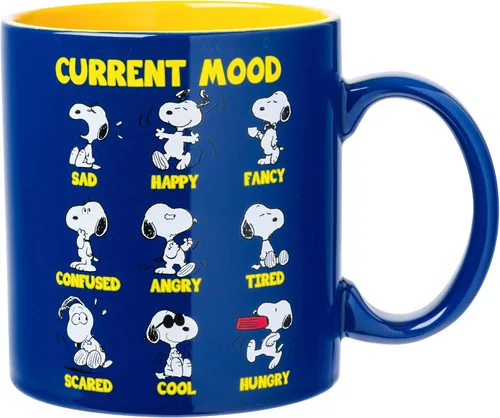 Vista 17 de Silver Buffalo Peanuts Snoopy - Tarro de cristal con tapa y pajita, 21 onzas