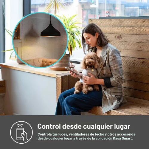 Vista 6 de Kasa Smart Kasa Matter - Interruptor de atenuación inteligente: control de voz con Siri, Alexa y Google Assistant, certificado UL, temporizador