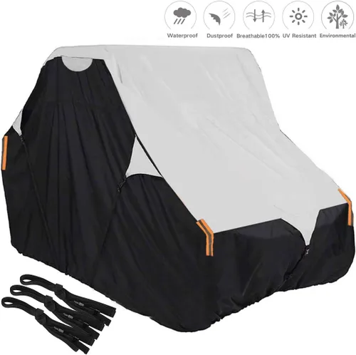 Vista 7 de Funda UTV con tela Oxford 420D resistente, cubierta UTV lateral a lado, protege de la lluvia, el granizo, las hojas y los rayos UV, XL 134 x 70 x 75