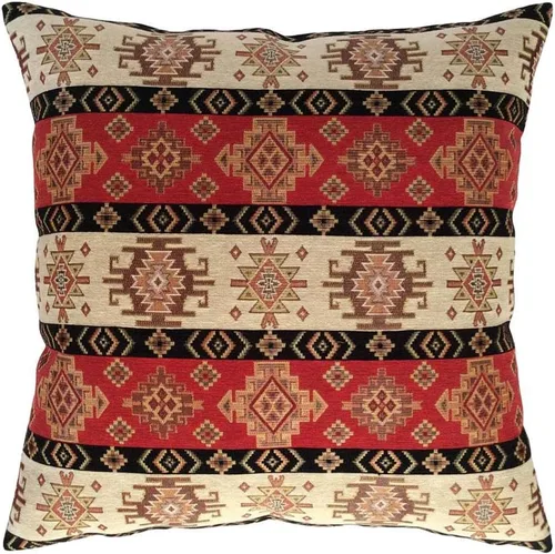Vista 24 de Fundas de almohada Kilim Khaki y Crema - 16 x 16 pulgadas, almohadas cuadradas para exteriores para muebles de patio, decoración de sofá boho