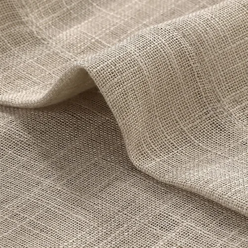 Vista 5 de Turquoize Cortinas de lino natural mezclado con pestañas superiores, paneles de tratamiento para ventana, cortinas para sala de estar, con pestaña