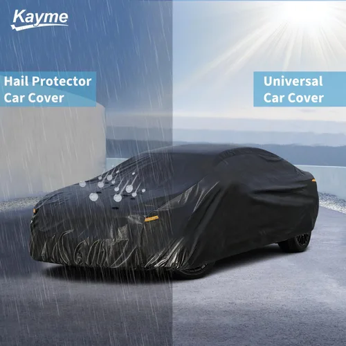 Vista 7 de Kayme Cubierta Protectora contra Granizo para Automóvil, Cubierta Completa para Automóvil Anti-Granizo Multicapa Engrosada, Impermeable