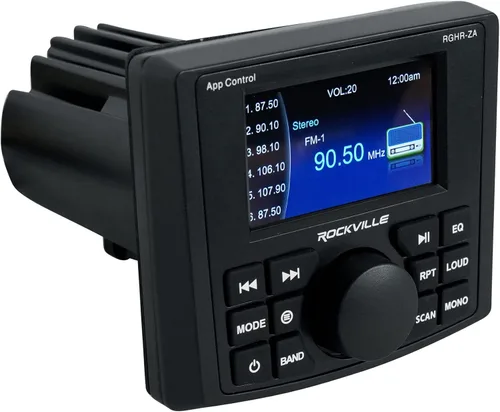 Vista 2 de Rockville RGHR-ZA - Receptor de medios digitales de 4 zonas, 72 W, control de aplicación Bluetooth, control remoto con cable, IP66 impermeable