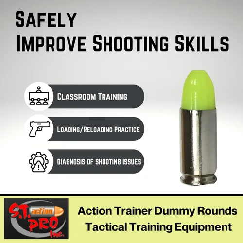 Vista 2 de Entrenador para principiantes St Action Pro, 9mm amarillo, 5 rondas.