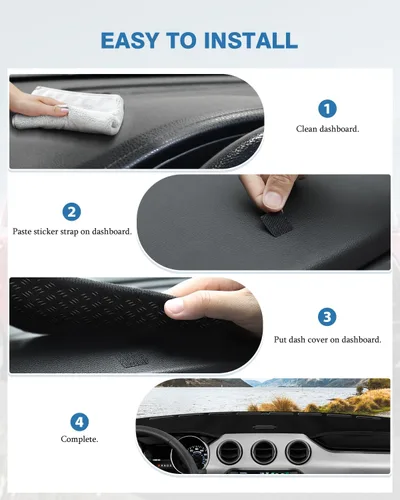 Vista 421 de FIILINES - Cubierta para tablero, accesorio para tablero de malla antideslizante, parasol sin reflejos y protector compatible con Toyota Tundra