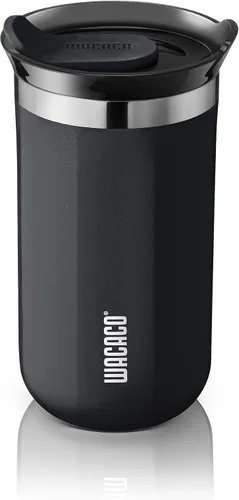 Vista 10 de Taza de viaje Octaroma Classico de WACACO, vaso de viaje de acero inoxidable de doble pared con tapa para beber, 6 fl oz (180ml), ámbar amarillo
