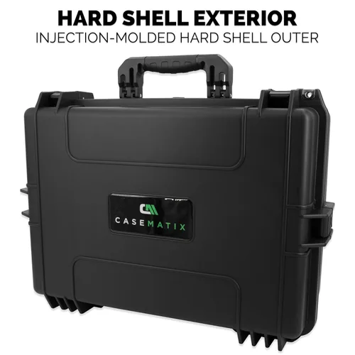 Vista 2 de CASEMATIX Funda de viaje rígida Pro Edition compatible con consola Xbox Series X, controladores, auriculares y otros accesorios, funda de transporte