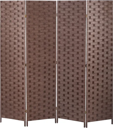 Vista 33 de 4 paneles separadores de habitación, pantalla plegable de madera, pantallas de privacidad, paneles plegables, divisor de pared para interiores