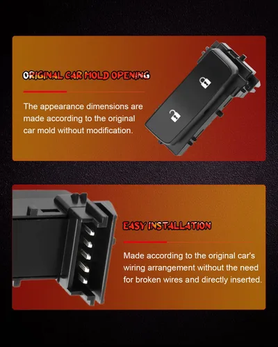 Vista 3 de Interruptor de bloqueo de puerta de repuesto para Chevy Silverado 1500 2500HD 2008-2013 GMC Sierra 1500 2500 HD 2008-2013 GMC Sierra Denali 2500HD