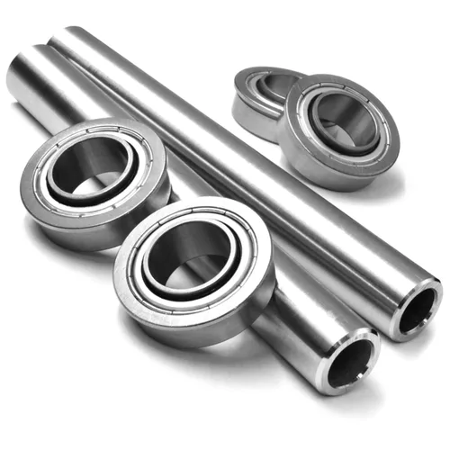 2 kits de acero inoxidable eje de rueda delantera y rodamiento de conversión OEM actualización para Husqvarna Z242F Z246 Z246i Z248F Z254 Z254F