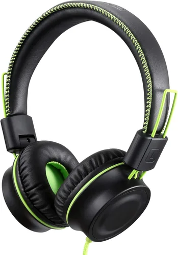 POWMEE M2 - Auriculares con cable para niños, plegables, ajustables, estéreo, sin enredos, cable jack de 3,5 mm, para niños y niñas, adolescentes,