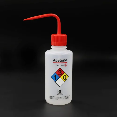 Vista 4 de ULAB Botellas de lavado de seguridad, 4 piezas de botellas de lavado de boca ancha de acetona, material de LDPE, vol.16.9 fl oz, UWB1022