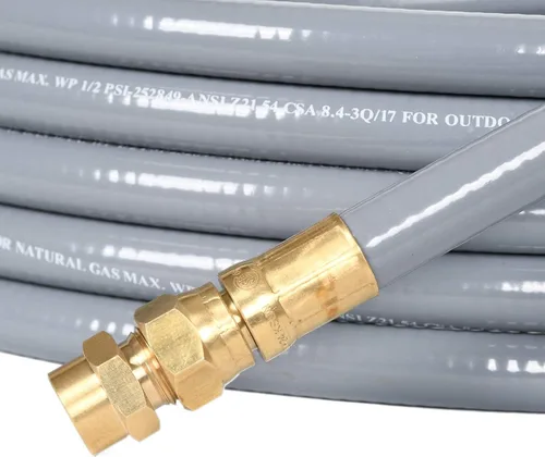 Vista 5 de GasSaf Manguera de Gas Natural de 10 Pies con DI de 1/2", con Accesorio de Conexión Rápida, Kit de Conversión para Parrilla de Gas, Generador