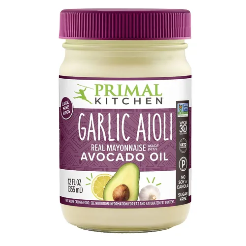 Vista 16 de Primal Kitchen - Mayonesa hecha con aceite de aguacate, aprobada Whole30, certificada Paleo y cetogénica, 12 onzas.