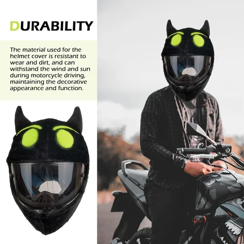 Vista 6 de Funda para Casco de Motocicleta de Cara Completa, Cubierta Protectora para Equipo de Cabeza de Motocicleta Resistente a Rayones, Decoración de Casco