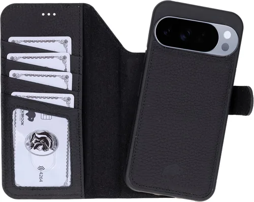 Vista 26 de BLACKBROOK Juego de funda y cartera magnética desmontable 2 en 1 para iPhone 13 Pro Max, cartera desmontable de cuero de grano completo Carter