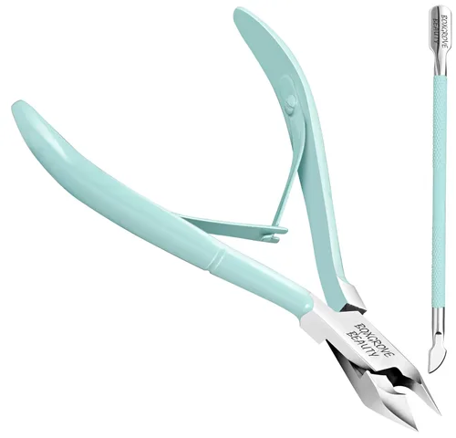 Vista 13 de Cortador de Cutículas Profesional de Acero Inoxidable Alicates de Cutículas con Cuchillas Afiladas y Doble Resorte Cortaúñas de Cutículas