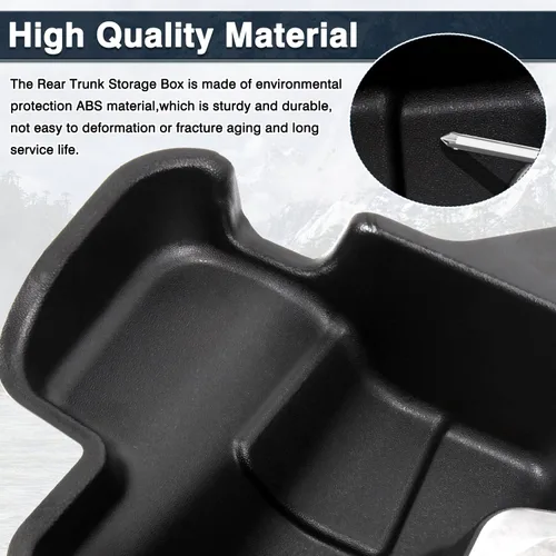 Vista 6 de Rear Cargo Side Trunk Storage Box Tray Fit for Jeep Wrangler JL 2018-2023 Trunk Storage Tray Organizers Cargo Organizer Black 2PCS (NOT FIT 4XE)