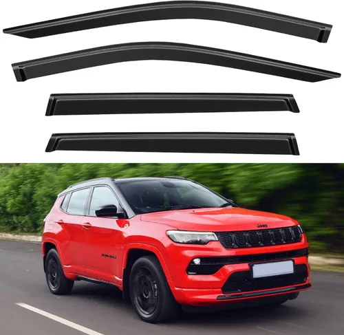 Vista 125 de YQAUTEC - Viseras para ventana, protectores contra la lluvia, compatibles con Subaru WRX 2015-2021, deflectores de viento para ventanas, viseras