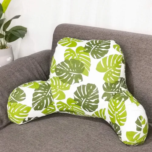 Vista 28 de Almohada de lectura estampada bohemia con brazos de apoyo, almohada suave para descansar en la cama, cojín de apoyo para la espalda para niños que