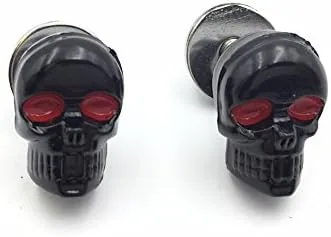 Vista 3 de HONGK - Tornillos negros de diseño 3D de calavera zombi compatibles con marco universal de placa de matrícula, parabrisas, repuesto para automóvil