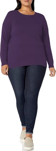 Vista 3 de Tienda Essentials Women's Long-Sleeve Lightweight Crewneck Sweater (Available in Plus Size)