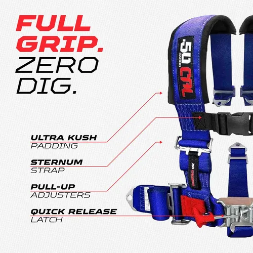 Vista 4 de 5 Point Harness for Bucket Seat & Bypass Plug for Bucket Seat, 9 Color Options, Compatiable with Canam, Racing Harness, UTV