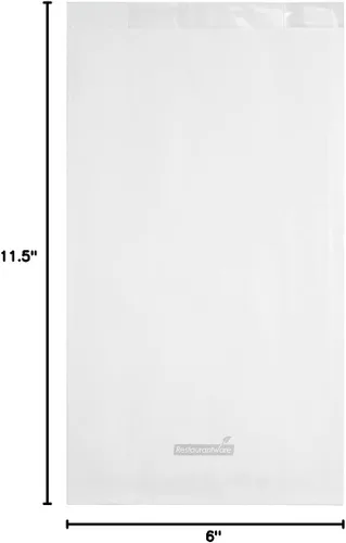 Vista 12 de Bag Tek Bolsa de pan rectangular de papel kraft pequeña - con ventana lateral - 4 3/4" x 2 3/4" x 8 1/2" - Caja de 100 unidades - Restaurantware