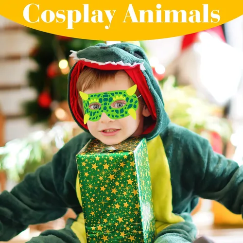 Vista 7 de Paquete de 240 máscaras de papel blanco para ojos, máscaras de papel en blanco pintables para manualidades, troqueladas con cuerdas elásticas