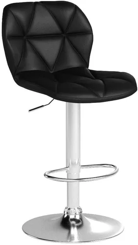 Vista 4 de Yaheetech Bar Stools Set of 4, Adjustable PU Leather Swivel Barstools, Modern Counter Stools with Back and Footrest, Counter Height Barstools for