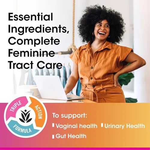 Vista 4 de vH essentials Probióticos para mujeres con prebióticos, arándano y vitamina C – 180 cápsulas (suministro para 90 días) – Los probióticos vaginales