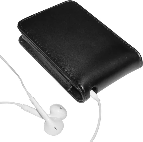 Vista 3 de Funda protectora de cuero para Apple iPod Classic 6ª, 7ª, 80 GB, 120 GB delgada 160 GB y iPod Video 5th 30 GB con clip para cinturón + protector