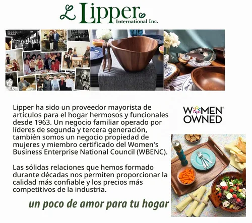 Vista 4 de Lipper International Ensaladera de madera de bambú, pequeño, 7 pulgadas de diámetro x 2.25 pulgadas de alto, tazón individual