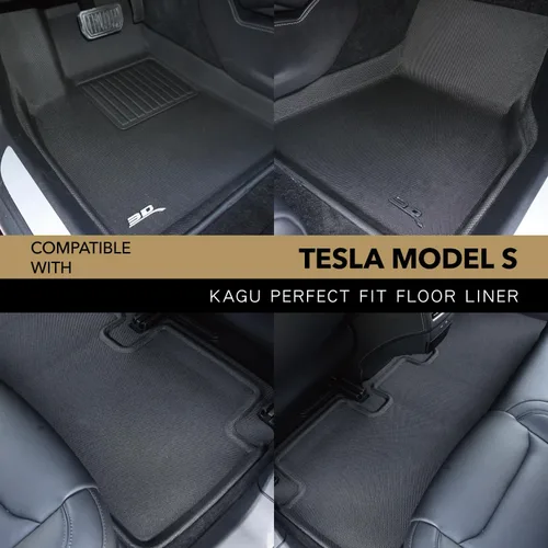 Vista 2 de 3D MAXpider Kagu - Alfombrilla de suelo compatible con Tesla Model S 2015
