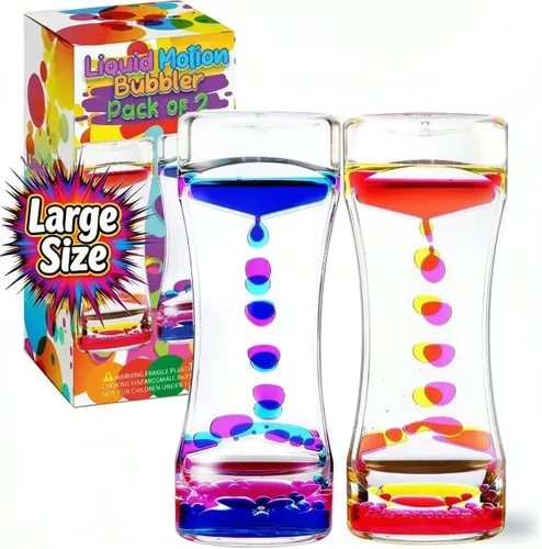 YUE MOTION Liquid Motion Bubbler - Juguetes sensoriales visuales para niños y adultos, juguete de burbujas grandes y relajantes, colorido juguete de