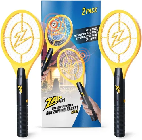 Vista 10 de Zap It Bug Zapper - Raqueta de exterminador de insectos con batería (2 pilas AA incluidas), 3500 voltios, paquete de 2