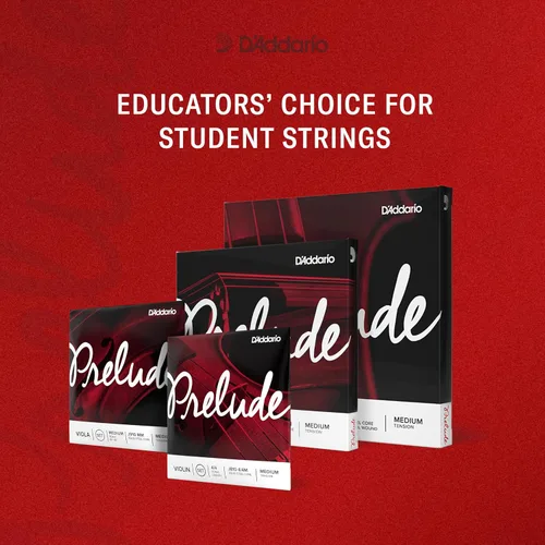 Vista 2 de D'Addario Prelude - Cuerdas para violín, J810 4/4H, tensión pesada, escala 4/4, juego completo de 4 cuerdas
